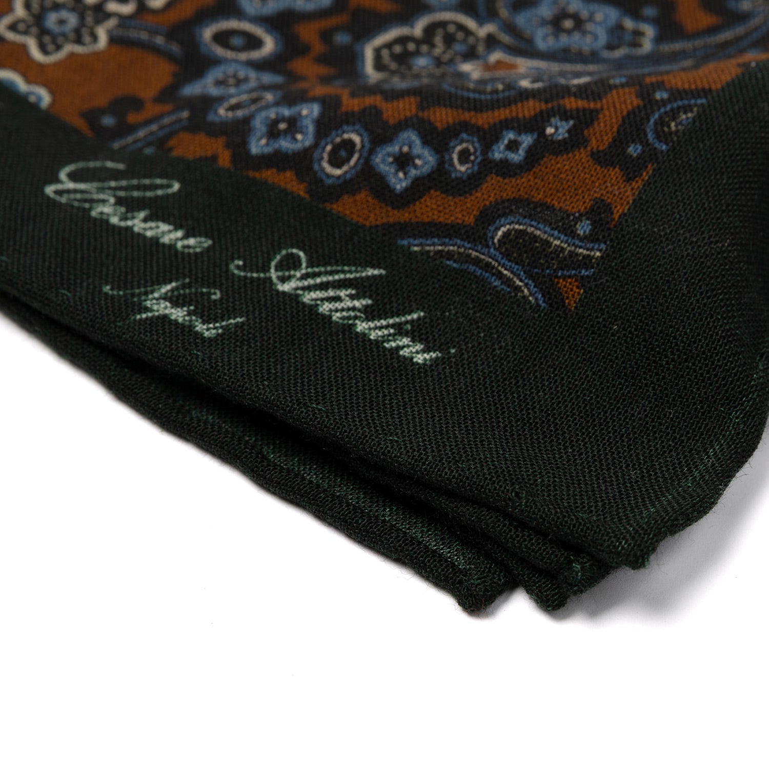 Pocket Square "Cachemire Turco" made from a Luxurious Wool Blend - hand-rolled